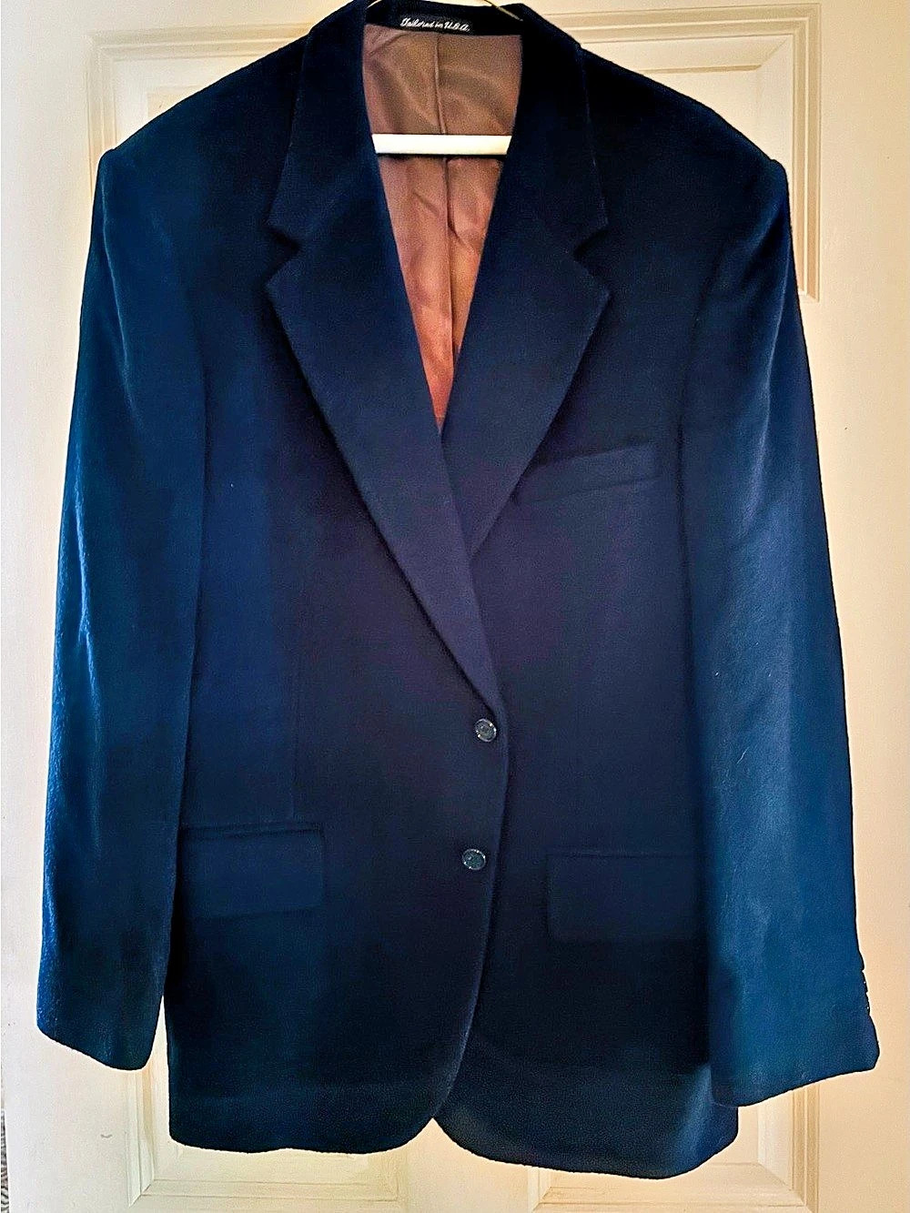 Club Room Camel Hair Blazer in Blue Like New
